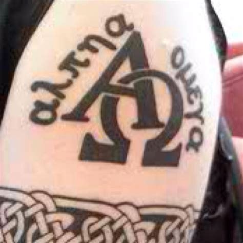 Alpha And Omega The Beginning And The End Neck Tattoo Arm Band