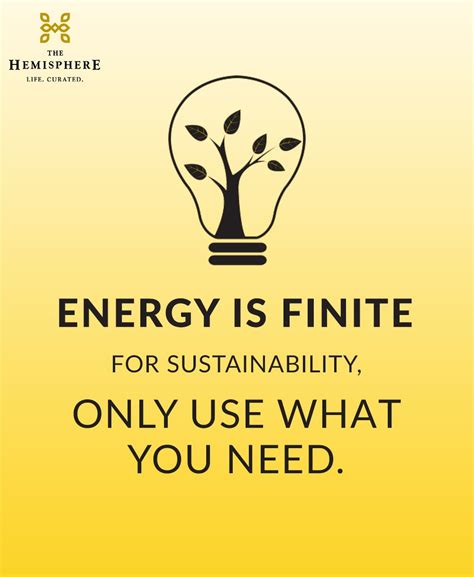 Energy Is Finite For Sustainability Only Use What You Need Save