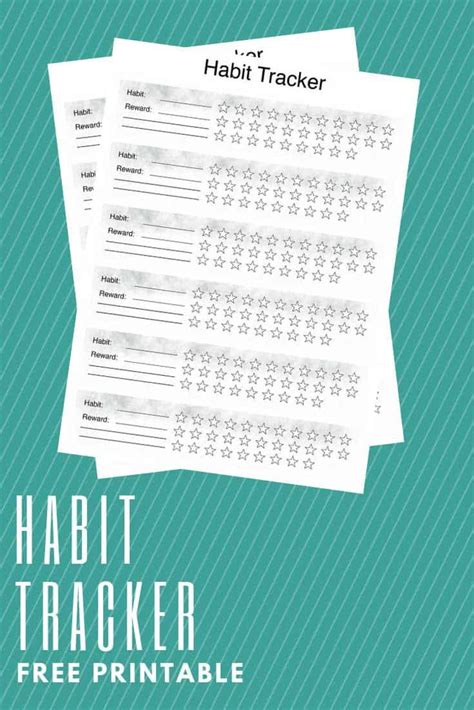 Track These Four Healthy Habits With Your Free Habit Tracker Printable
