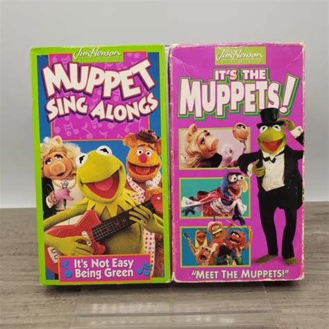 Jim Hensons Muppets Vhs Lot Of 2 Muppet Sing Alongs Its The Muppets