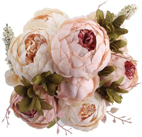 fake flowers vintage artificial peony silk flower wedding home decoration pack of 1 light pink