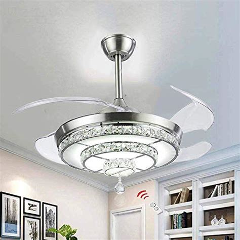 Buy Crystal Ceiling Fan With Light And Remotechandelier Fan With 4