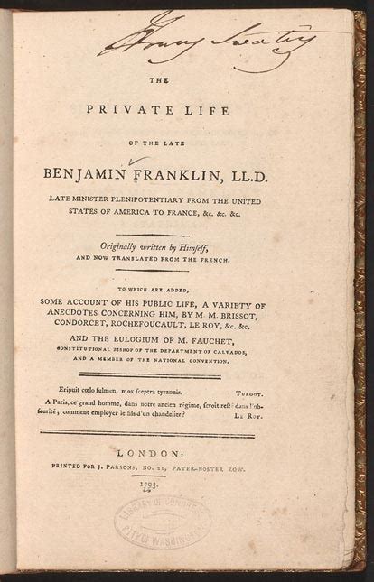 Benjamin Franklin Biographical Essay