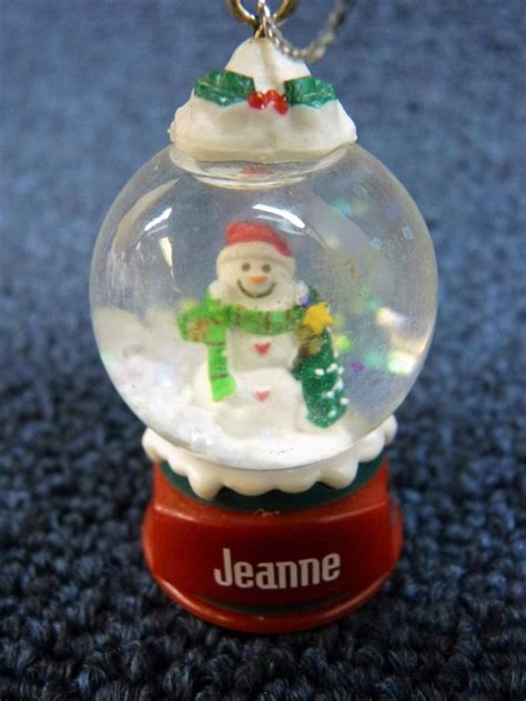 Cute Ganz Personalized Name Snowman Snow Globe Ornament D Thru J Ebay