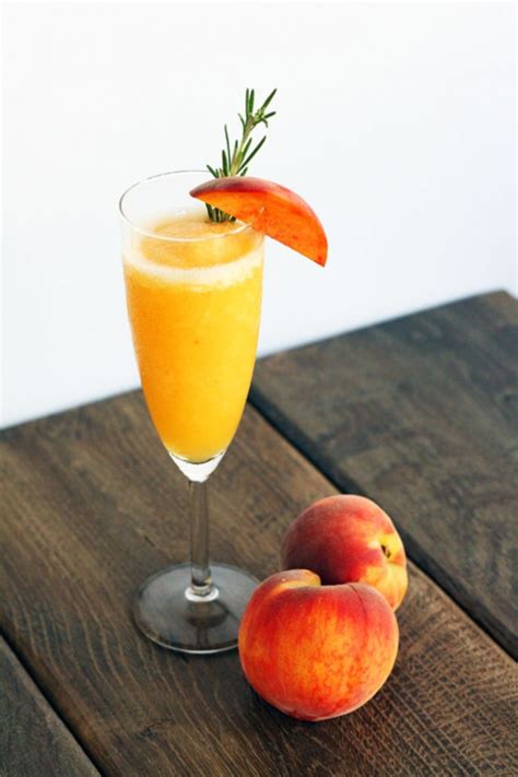 My Life As A Mrs Rosemary Infused Frozen Peach Bellini