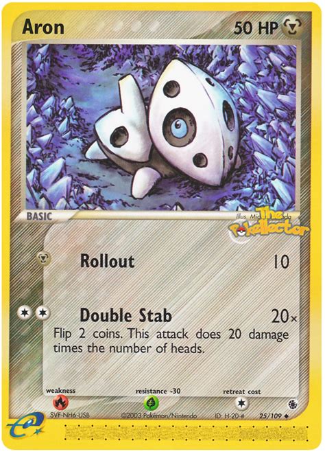 Aron Ex Ruby And Sapphire 25 Pokemon Card