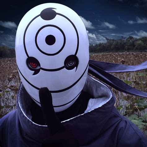 White Resin Anime Tobi Mask Naruto Cosplay Costume Akatsuki Uchiha Madara Masks Obito Replica