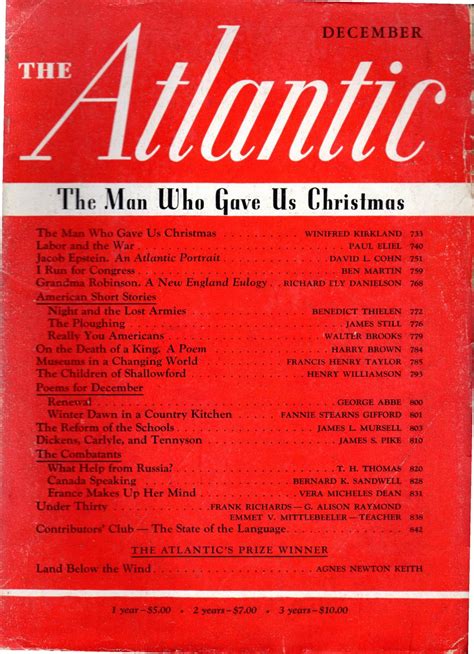 The Atlantic Monthly Volume 164 No 6 December 1939 By Weeks