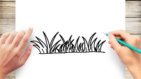 How To Draw Grass Step By Step Youtube