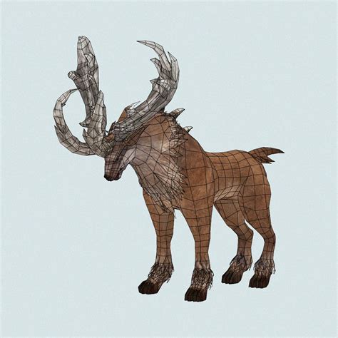 Fantasy Monster Deer 3d Model By 3dseller