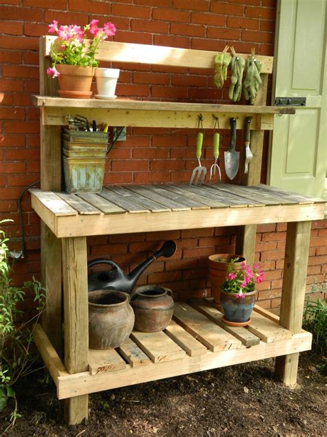Workbench Plan Build A Garden Potting Bench Image To U