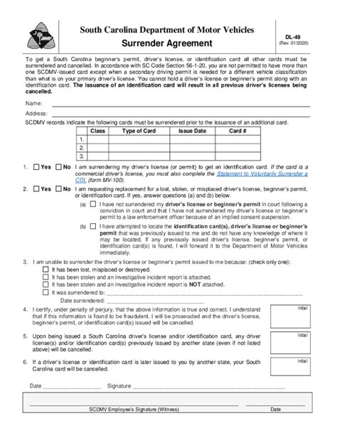 2020 2024 Form Sc Dl 49 Fill Online Printable Fillable Blank Pdffiller