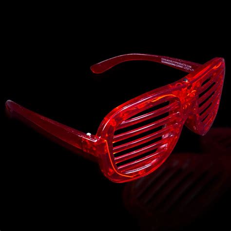 Light Up Slotted Shutter Shade Glasses Sunglasses Eyeglasses And Masks