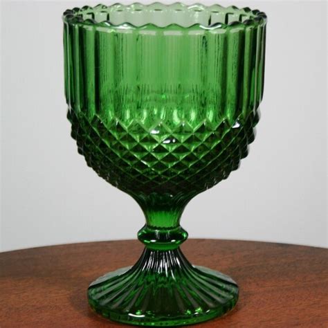 Depression Glass Beautiful Green Goblet By Skipperjack On Etsy