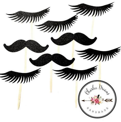 Lashes or Staches Cupcake Toppers // Gender Reveal Party | Baby shower gender reveal, Gender ...