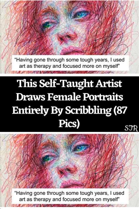 This Self Taught Artist Draws Female Portraits Entirely By Scribbling 87 Pics Artofit
