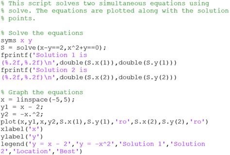 Solved Solve The Simultaneous Equations X Y 2 And X2 Y 0