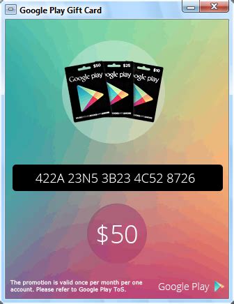 Any other request for the code may be a scam. $50 Free Google Play Gift Card | Rare Software