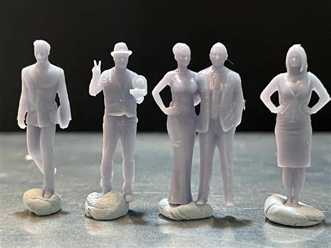 164 Scale Miniature People Resin Unpainted Great For Etsy