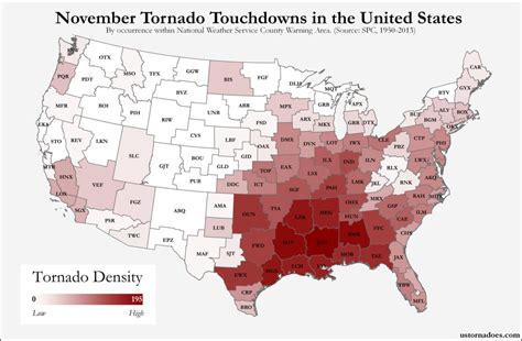 Heres Where Tornadoes Typically Form In November Across The United
