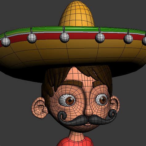 Mexican Boy Cartoon Rigged 3d Model Rigged Cgtrader