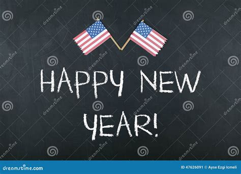 Happy New Year Concept With American Flag Stock Image Image Of Love