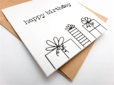 Simple Little Birthday Card Minimalist Birthday Card Etsy