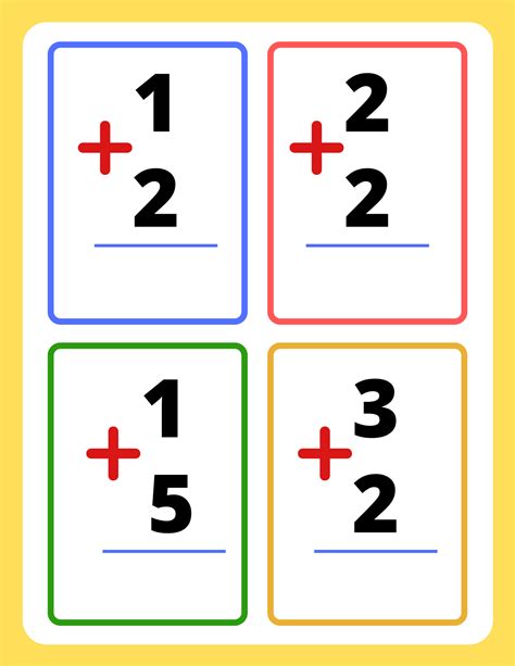 Addition Flash Cards Up To 20 L Printable Addition Practice Pages For