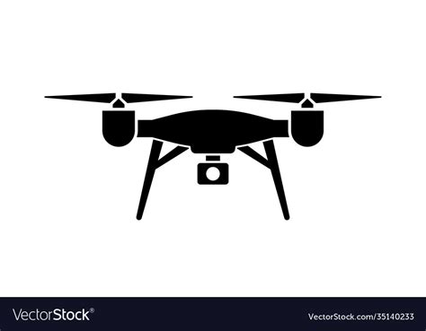 Drone Quadcopter Icon Isolated Element Action Vector Image