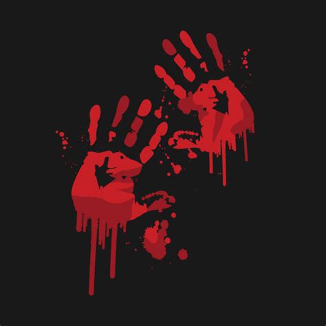 Bloody Handprints Horror T Shirt Teepublic