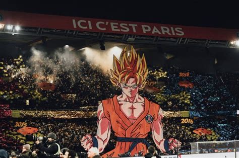 Aconteceu Torcida Do Paris Saint Germain Cria Mosaico De Son Goku