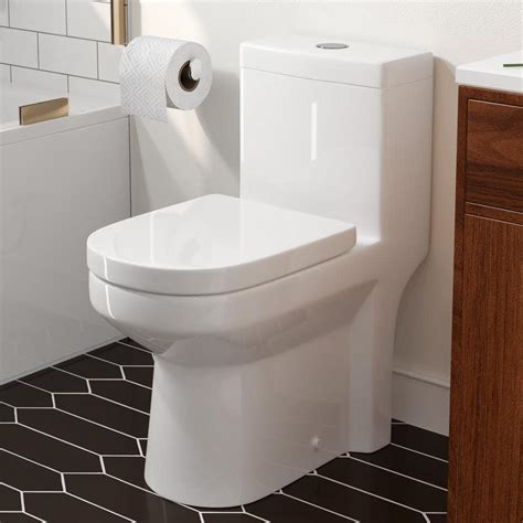 Horow 1 Piece 08128 Gpf Dual Flush Round Toilet In White With Seat
