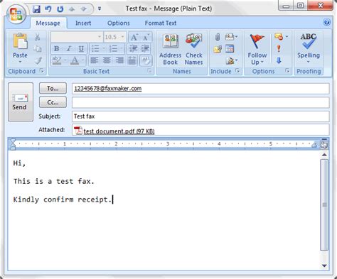 How To Send Fax From Email Outlook Email How