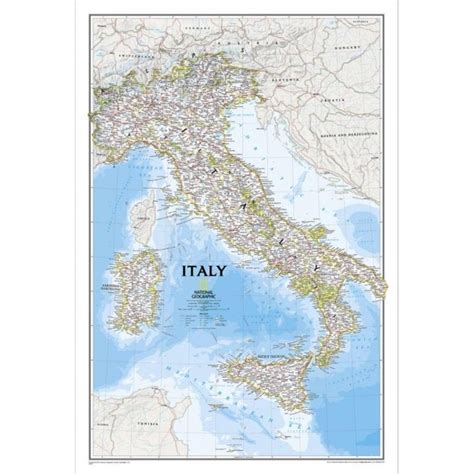 Italy Political Wall Map By Equator Maps Images And Photos Finder