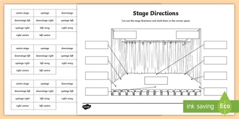 Stage Directions Worksheet Worksheet