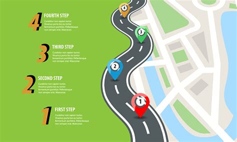 Flat Color Style Highway Road Infographic Street Roads Map With