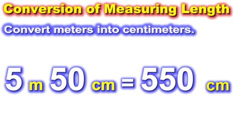 Conversion Meters Into Centimeters 2 Youtube