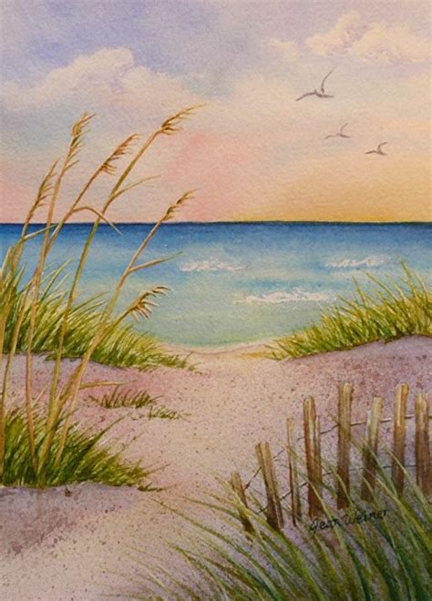 Take Me To The Beach Beach Scene Painting Beach Watercolor