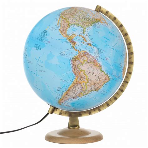 National Geographic Gold Classic Globe Blue Ocean Illuminated World Globe