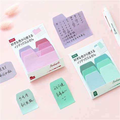 Pcs Lot Mini Color Memo Pad For File Index Planner Sticker Diary