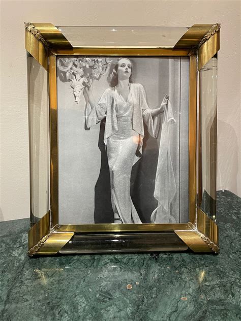 Glamorous Art Deco Glass And Brass Picture Frame Picture Frames Art