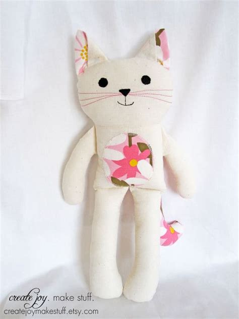 Handmade Fabric Cat Doll Kids Pinterest Cats Cute