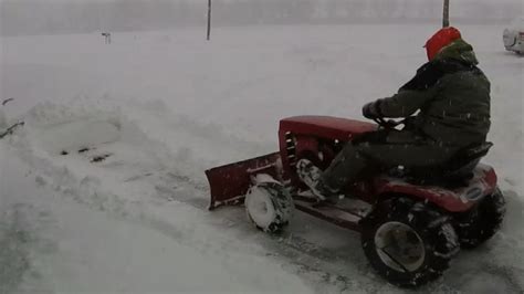 1979 Wheel Horse Plowing Snow State Of Emergency Youtube