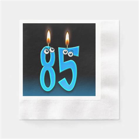 85th Birthday Candle With Eyeballs Napkins