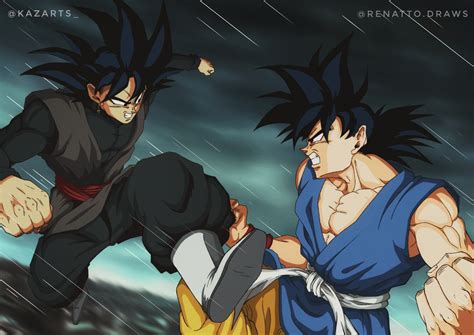 Goku Black Vs Goku Gt By Renattocr On Deviantart Dragon Ball Z Dragon Ball Image Dragon Ball