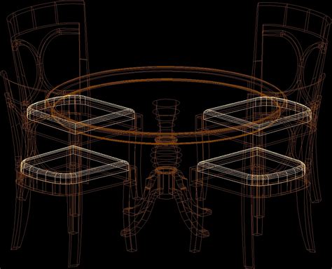 Classic Wooden Chair 3d Dwg Detail For Autocad • Designs Cad