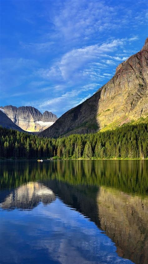 Mountains Forest Lake Reflections Nature 720x1280 Wallpaper