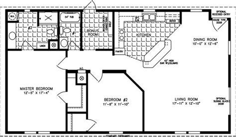 The Floor Plan For A Mobile Home With Two Bedroom And One Bathroom