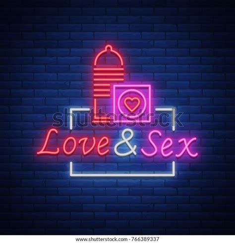 Sex Shop Neon Sign Logo Vector Stock Vector Royalty Free 766389337