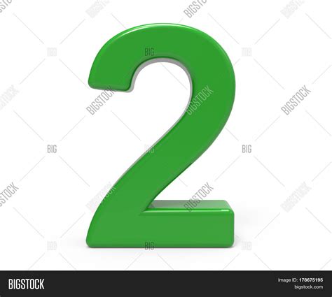 3d Green Number 2 Image And Photo Free Trial Bigstock